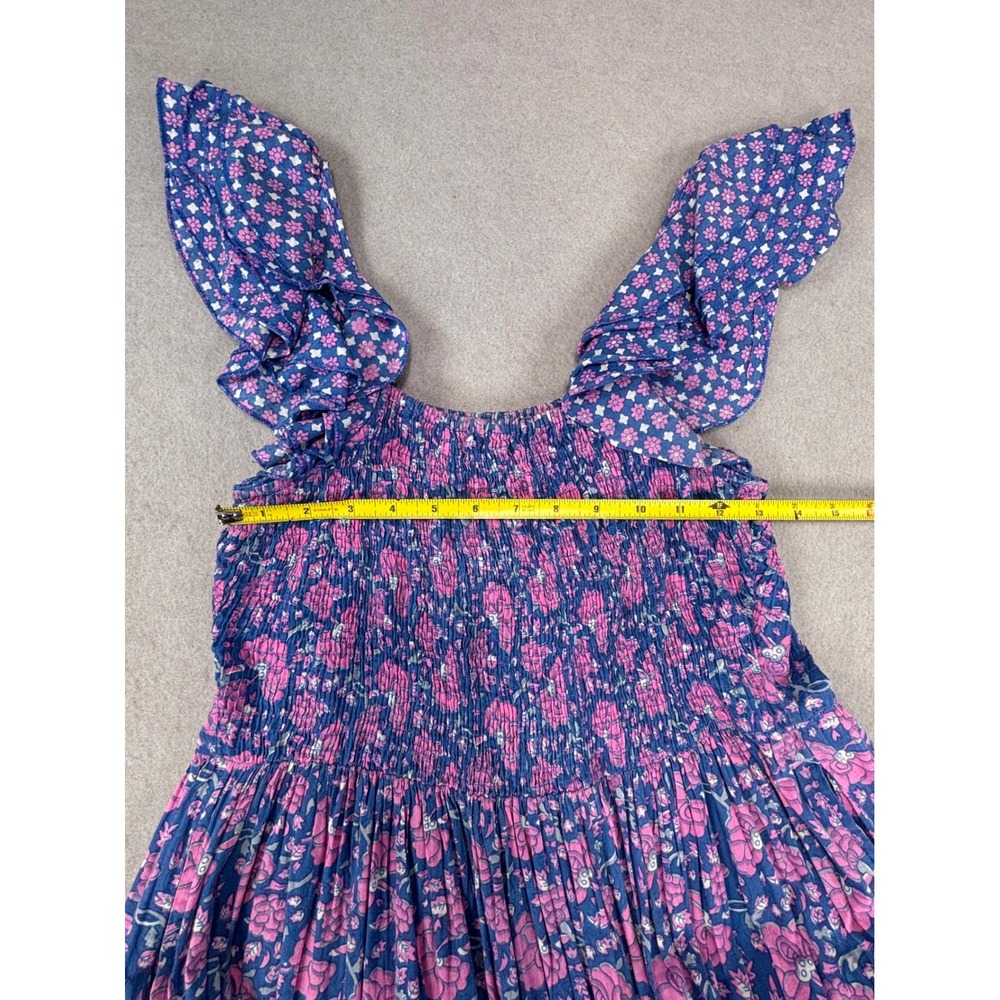 Mille Resort & Travel Olympia Dress Carnaby Floral XS Smocked‎ Ruffle pockets - Picture 7 of 11
